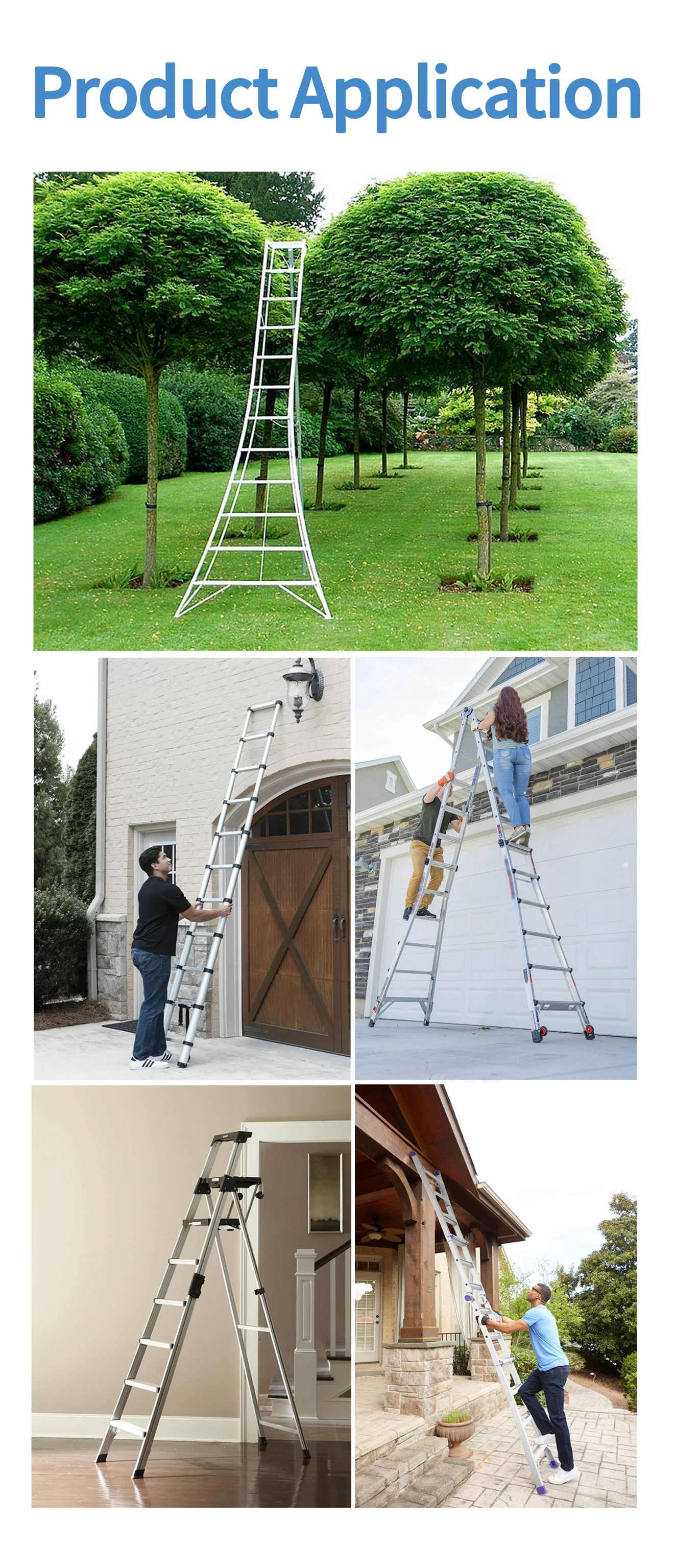 5 Steps Tall Aluminum Ladder Supermarket Ladder Garden Ladder On Sale ...