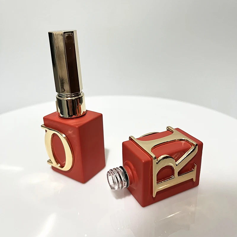 Matte Empty Cosmetic Glass Bottle Private Label Gel Nail Polish Bottle