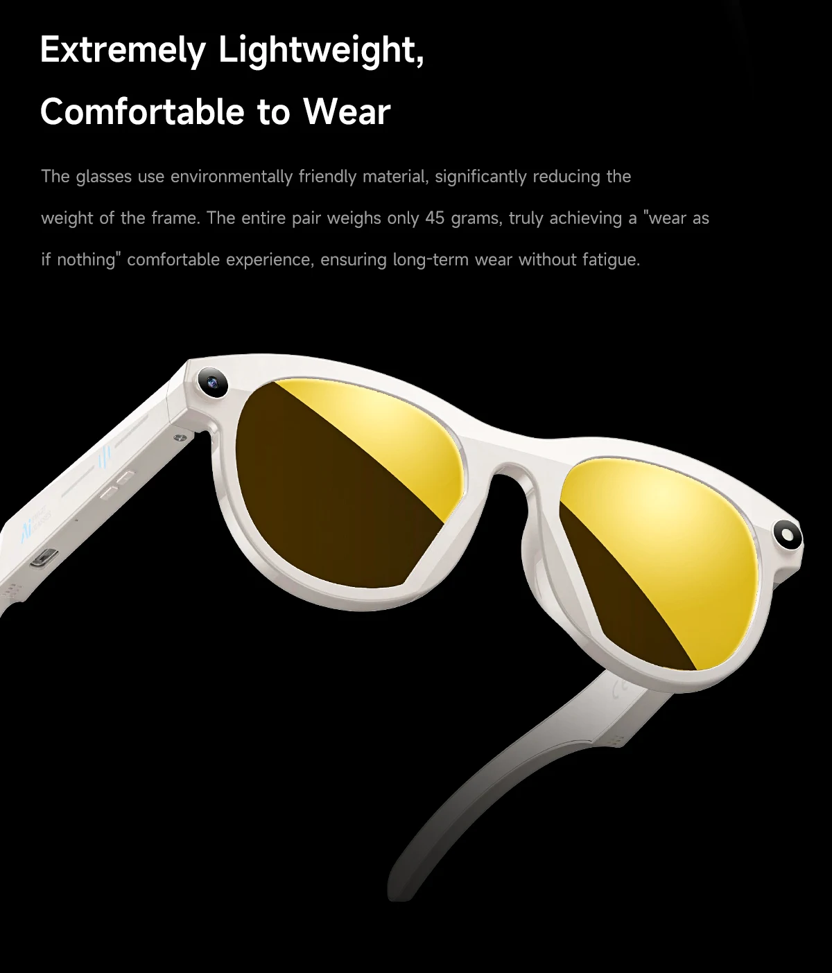 Sztuczna inteligencja Inteligentne okulary M88 Inteligentne rozpoznawanie obiektów Tłumacz Odtwarzanie muzyki Połączenie Bluetooth Kamera 2K IP54 W_voghion.com