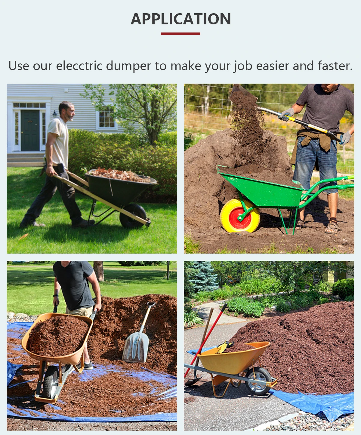 K-Maxpower Wheelbarrows with Powered Dump Electric Dump Trucks for Sustainable Construction