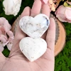 White Agate Geode Heart