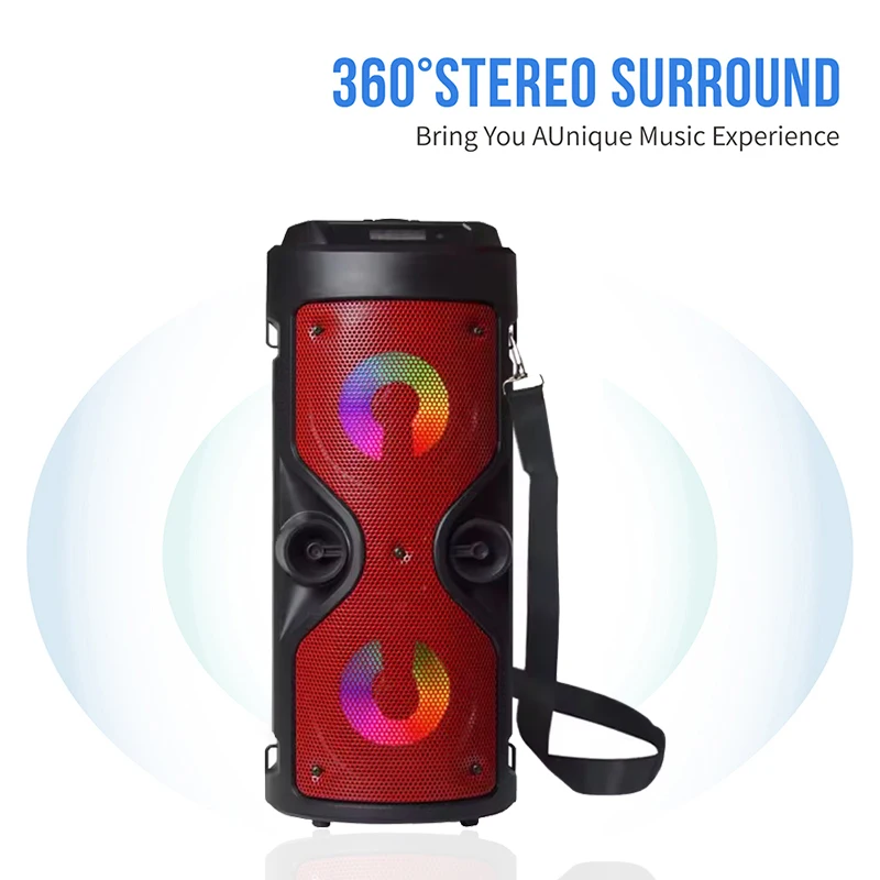 Double 4-Inch Portable Bluetooth Speaker - Wireless Super Bass