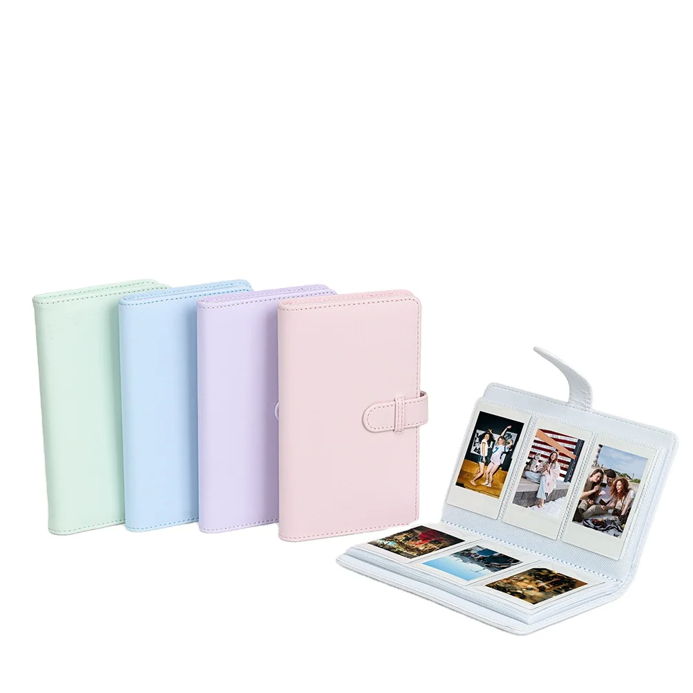 Natural Style 108 Pockets Linen Mini Picture Book Mini EVO Photo Gallery Book Kpop Album Korea 3 Inch Photo Album