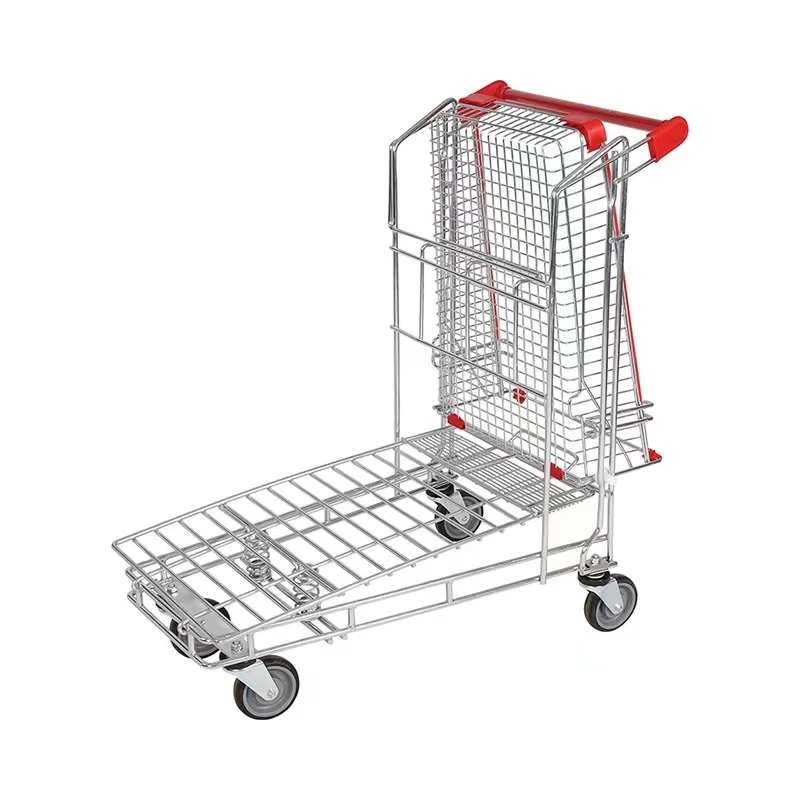 Metal Luggage Trolley Tally Truck Airport Luggage Baggage Trolley Cart