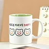 Green Healing Bear Head Smiley Face Cup