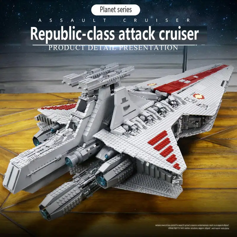 Moc Super Star Destroyer Venator-class Republic Attack Cruiser Building ...