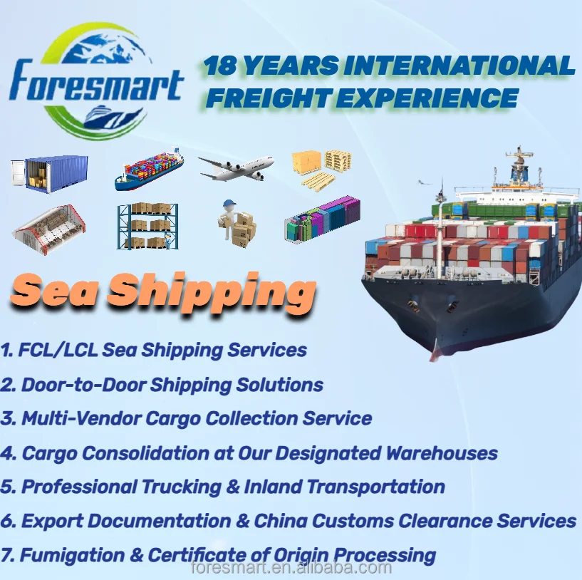 20ft 40ft Hq Fcl Container Shipping Agent Sea Freight Forwarder
