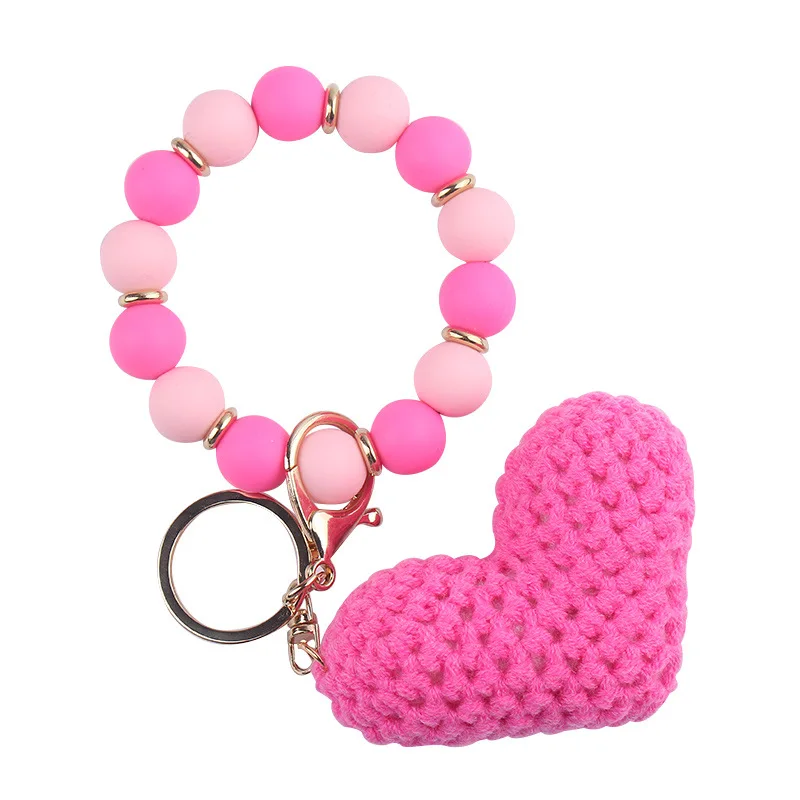 Silicone Heart Beads 8Pcs - Large Love Charms For Keychains & Jewelry Making