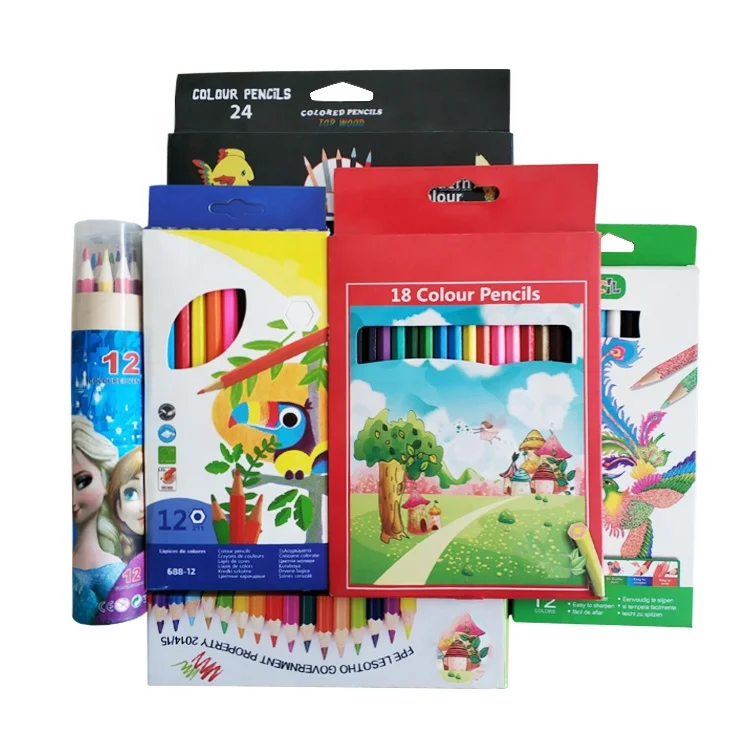 Персонализированные школьные деревянные цветные карандаши художественные рекламные