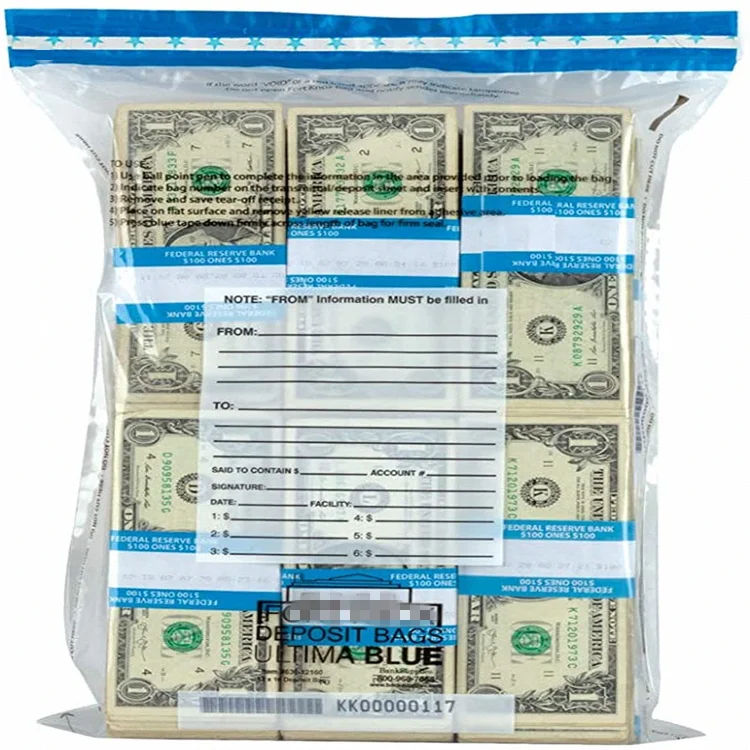 1) MINI Vinyl Bank Deposit Money Zipper Bag - Cash Coins Organizer 5"  X 3” | eBay