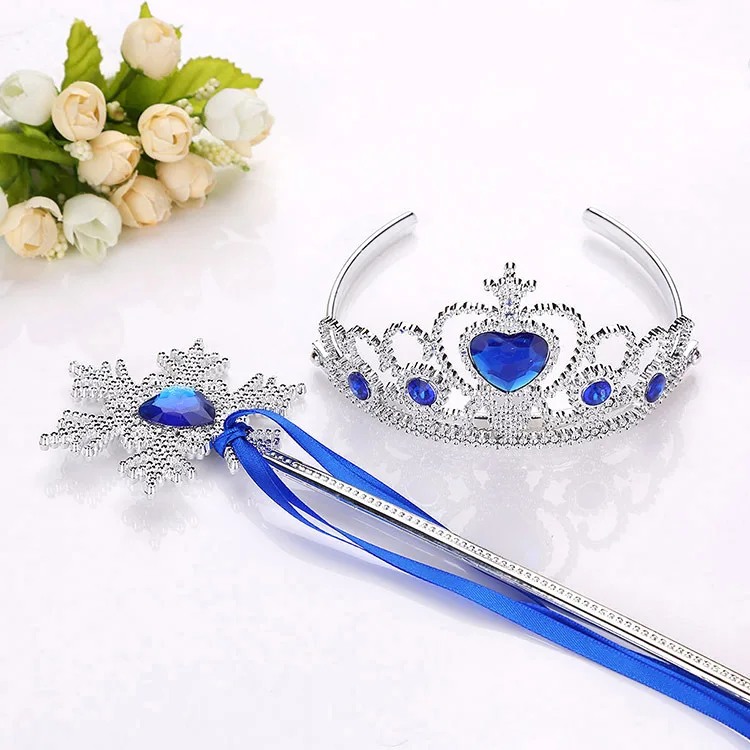 strapless open back dress Frozen 2 Princess Dress up Elsa Tiara Crown Wand Wig Gloves Necklace E –  ilovethedress