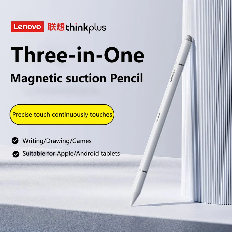 Lenovo ThinkPlus BP28 Universal Smart Capacitive Stylus Aluminum Alloy  Writing Painting Compatible with Apple Android Devices