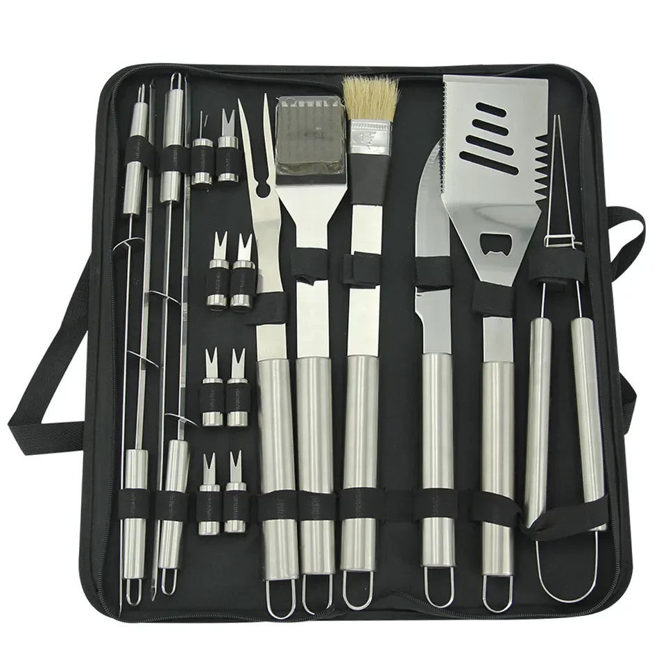 Hot Selling 18 Pieces Bbq Tool Set Stainless Steel Barbecue Grilling