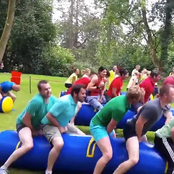 Park Party Game Inflatable Team Building Game Inflatable Bouncy Sausage Racing