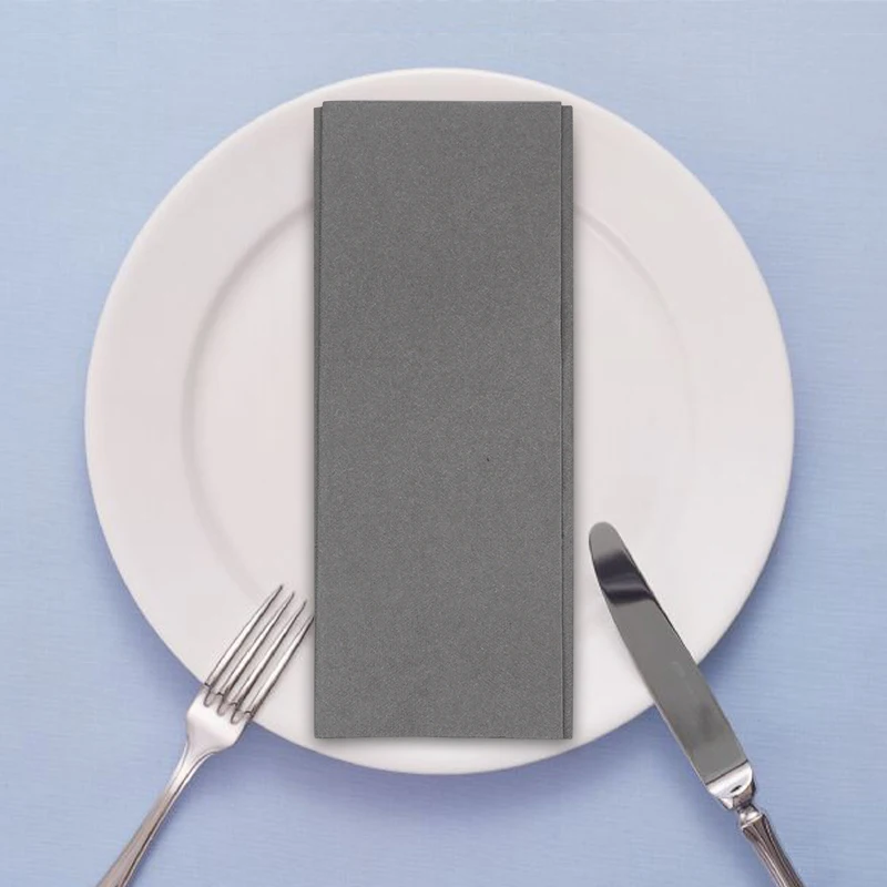 Бесплатные образцы Одноразовых Бумажных Салфеток черные льняные полотенца для гостей белые одноразовые столовые приборы карманные бумажные салфетки