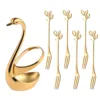 gold swan base with 6 fork