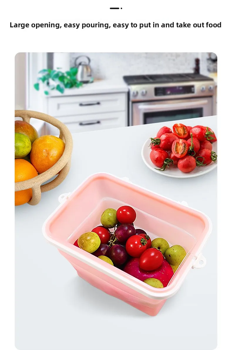 Silicone Fresh-Keeper Storage Box Microwave Heatable & Refrigerator Friendly Anti-Odor Kitchen Food Preservation Container details