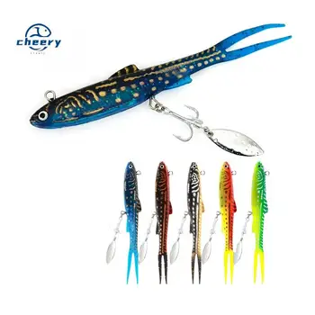 CHEERY 140mm Lead Head Soft Fishing Lure Paddle Tail Soft Blade Spinner Bait Artificial Soft Bait Single Hook Fish Attraction – Soft Lure – view 2