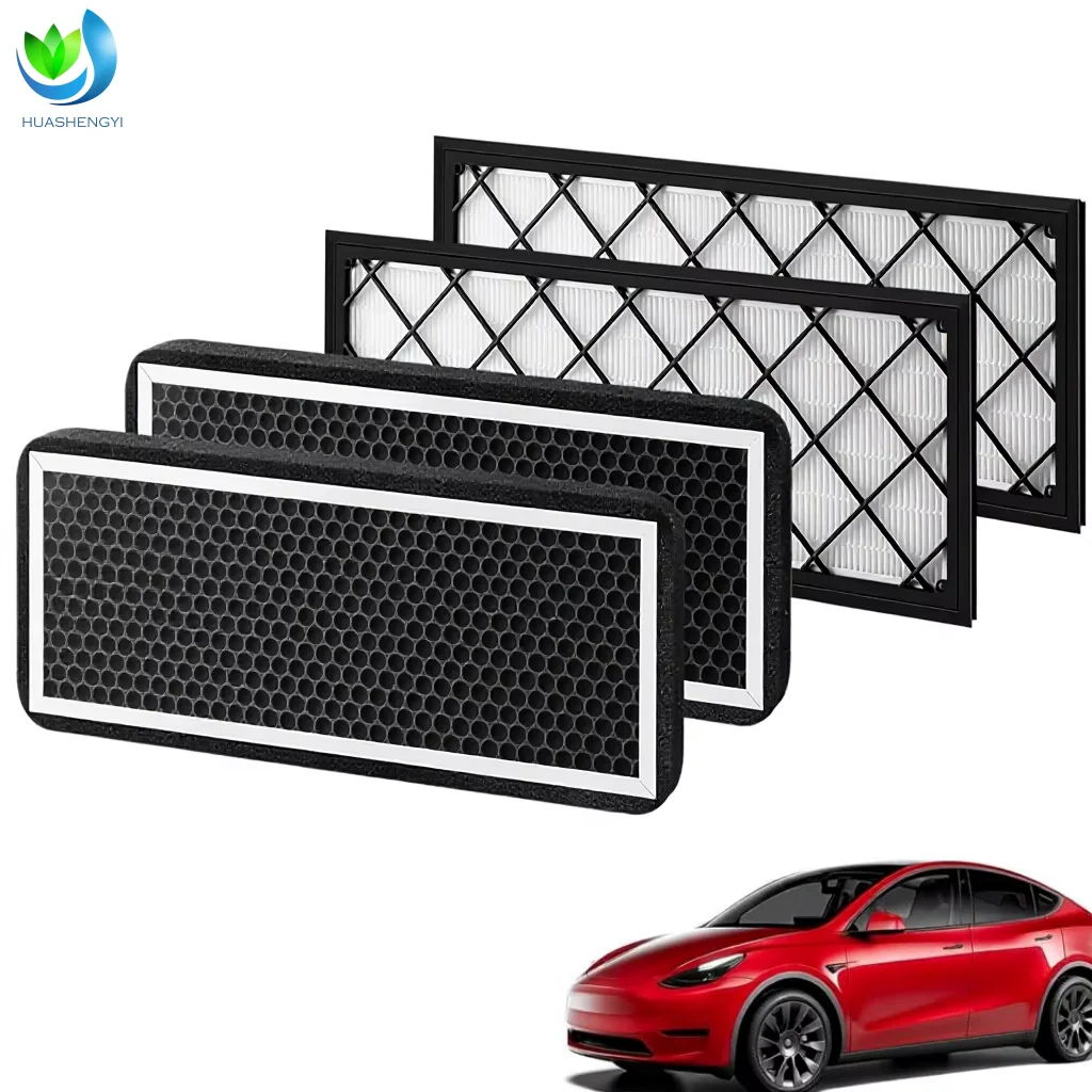 Walson Intake Cabin Air Filter HEPA Activated Carbon Replacement 2020-2025 Vehicle Specific Fit for Accessories Tesla Model Y