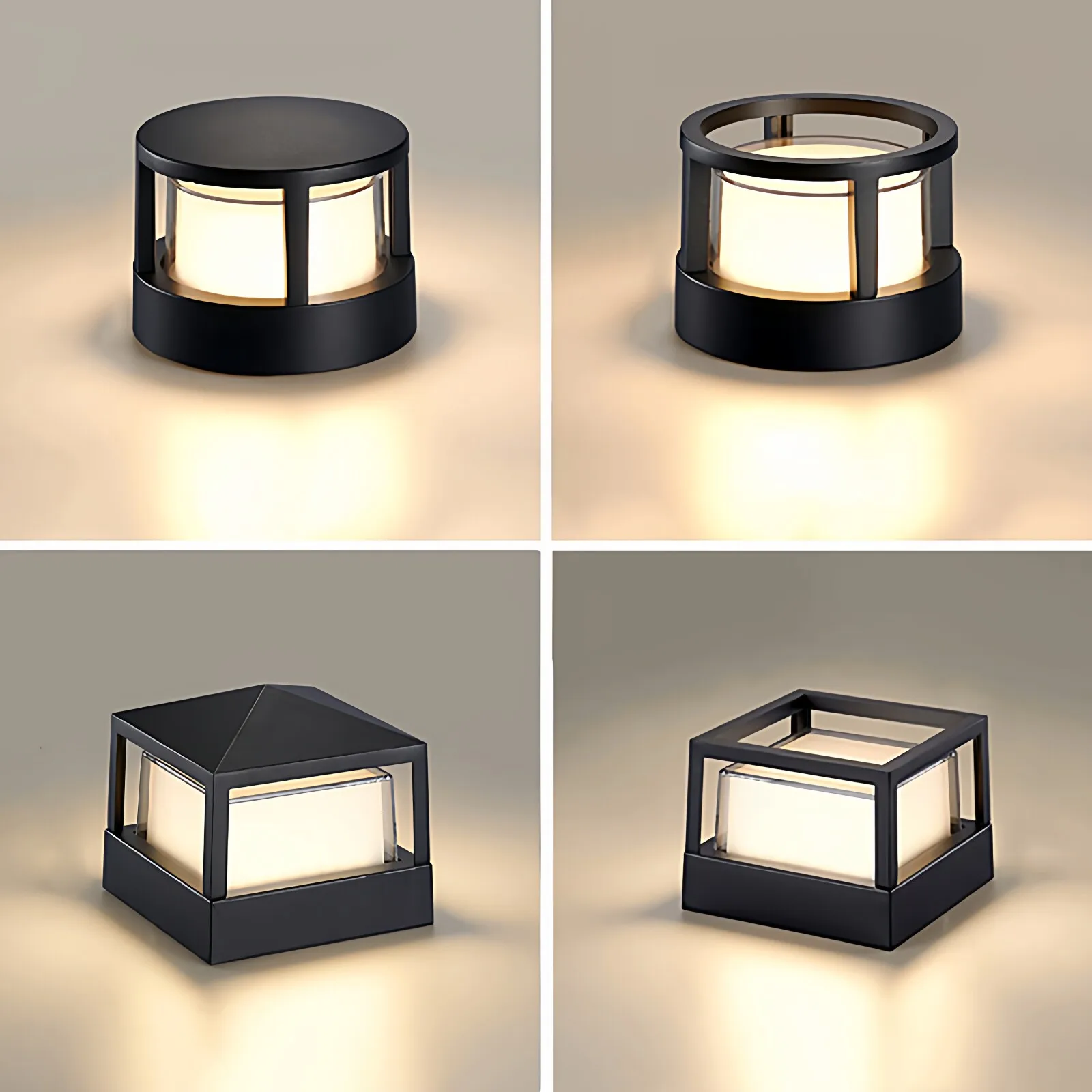 Outdoor Pillar Light for Garden & Courtyard Waterproof IP65 Exterior Wall Light with 3-Year Warranty