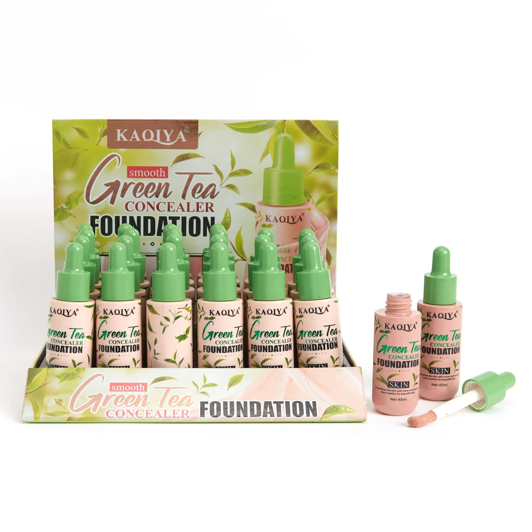 2024 New Green Tea FOUNDATION makeup waterproof Brighten moisturizer