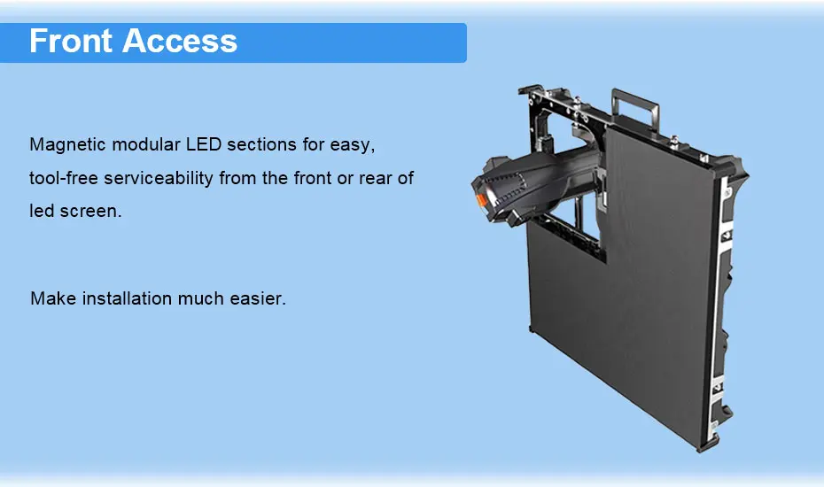 Outdoor Waterproof Modular Led Video Display Panels Tile Hanging Bar 500x500mm Foldable P3.91 P4.81 Led Screen