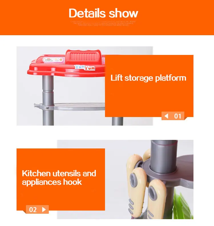 Wholesale plastic baby children kids food kitchen set toy pretend play toys kitchen utensil set for girls and boys kids cooking