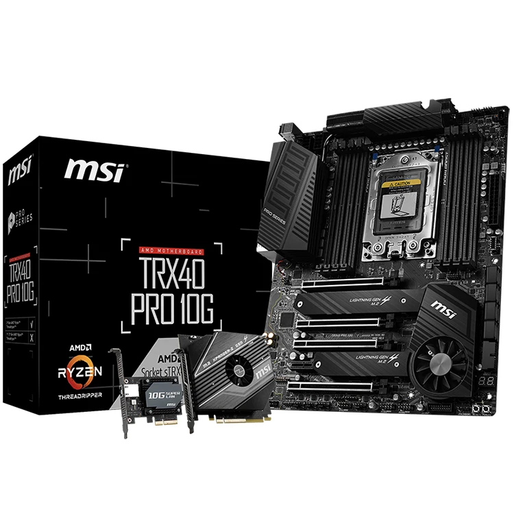 MSI TRX40 PRO 10G Used Motherboard AMD Ryzen Threadripper Desktop  Processors for Socket STRX4 With 8DDR4 256GB Memory