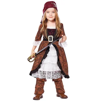 Children Pirates Of The Caribbean The Curse of The Black Pearl Girl Pirate Queen Catrina Costume Pirate Costumes