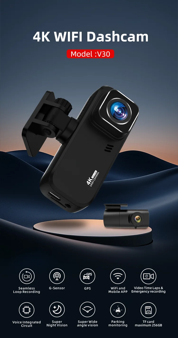 Dual Lens Car DVR Recorder Car Dash Camera with 4K Front and Back 1080P IPS Screen Loop Record for Competitively Priced manufacture