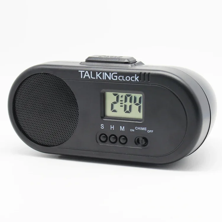 VERY LOUD TALKING ENGLISH HUMAN VOICE SPEAKING Battery Power Snooze Alarm Clock for the Blind