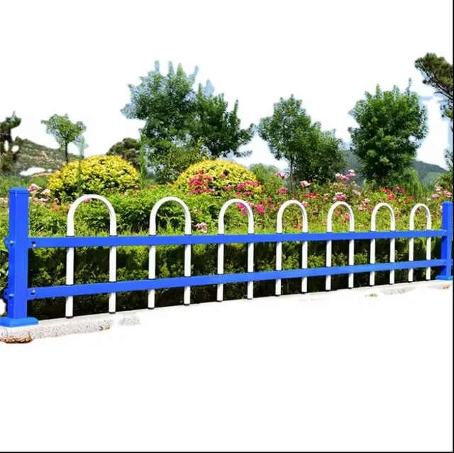 High Quality Zinc Steel Lawn Guardrail Greening Garden U-type Guardrail Park Garden Flower Garden Fence Isolation Fence Lawn