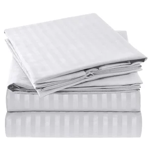 Modern Style Single Bed Fitted Sheets 4 PCS Woven Bedsheets Set