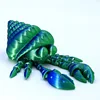 14cm blue and green big-eyed hermit crab