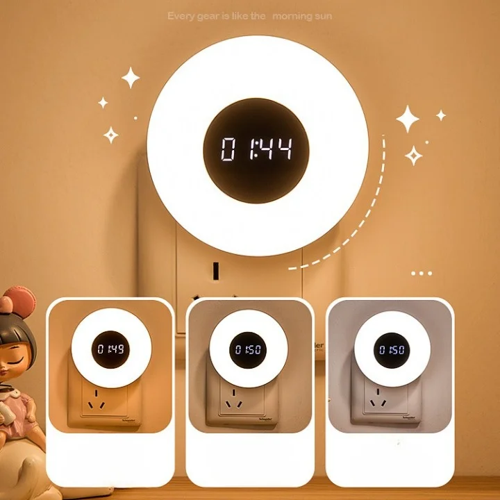 Remote Control Bedroom Baby Feeding Timed Socket Wall Plug Night Lights