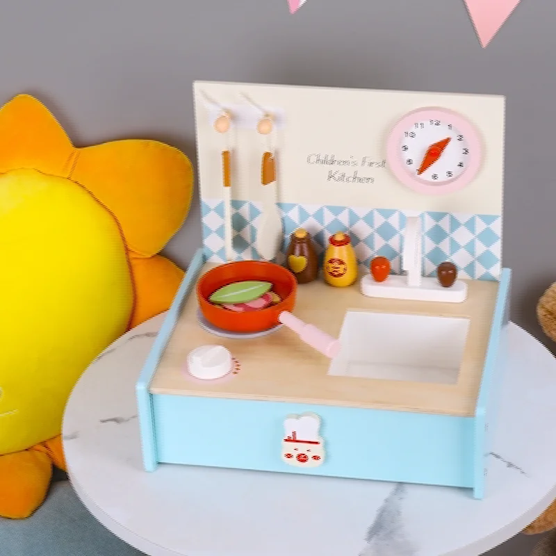 Wooden Luxury Kids Cooking Kitchen Toy Gas Stove Simulation Toys Buy