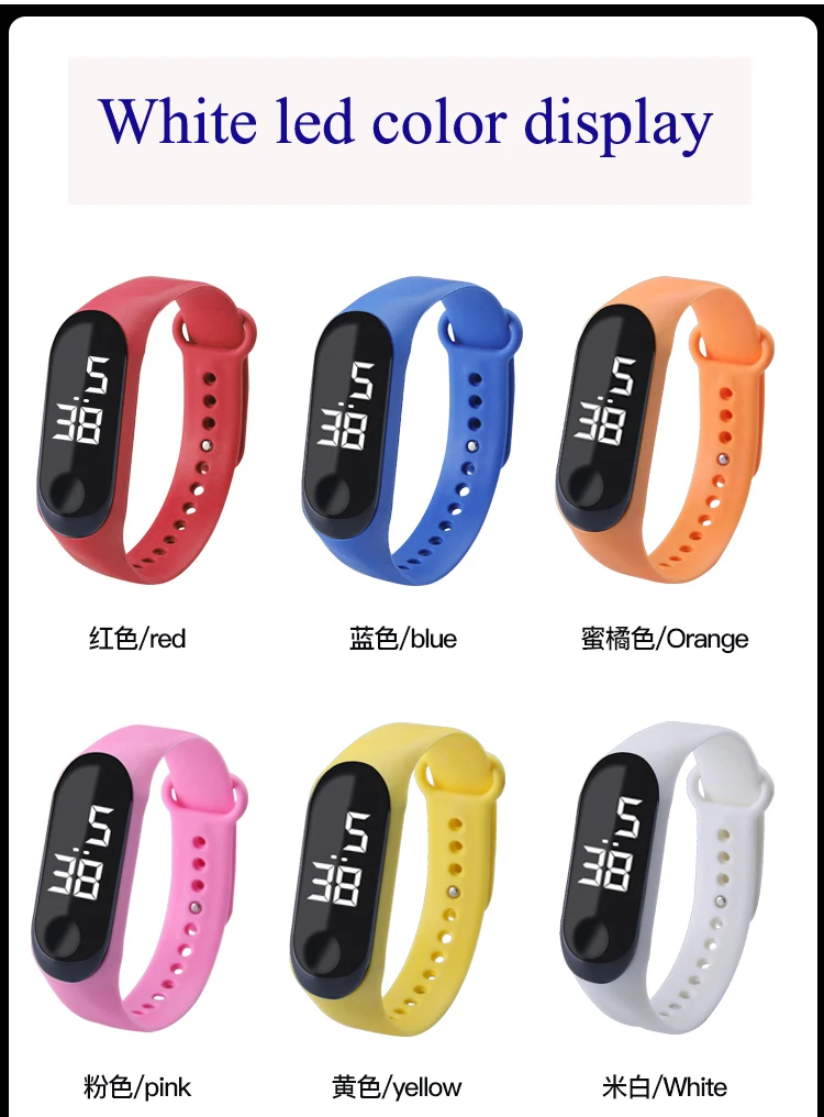2026 Hot  LED Wrist Cheap Bracelet TPE Watches With Button