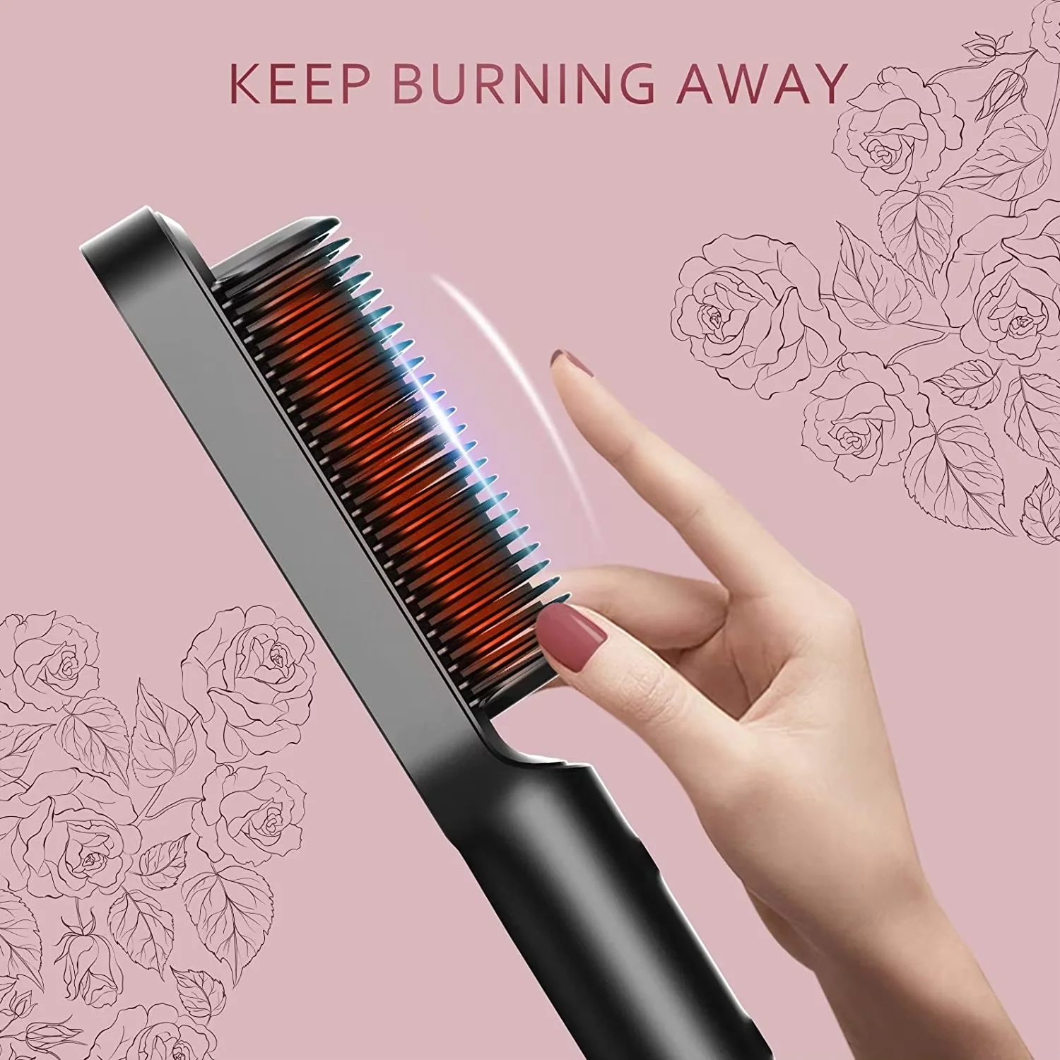 Customized High Quality Hair Straightener Brush Professional Hair Straightener Hot Hair Straightener Hot Comb