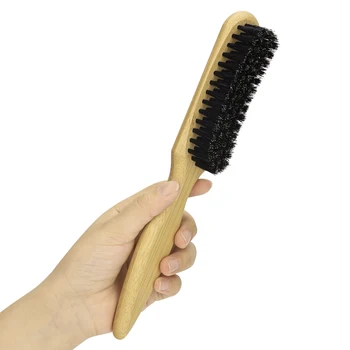 1Pcs Beard Brush Beard Straightener Brush with Premium Wood Handle Comfortable Grip Salon Beard Brush