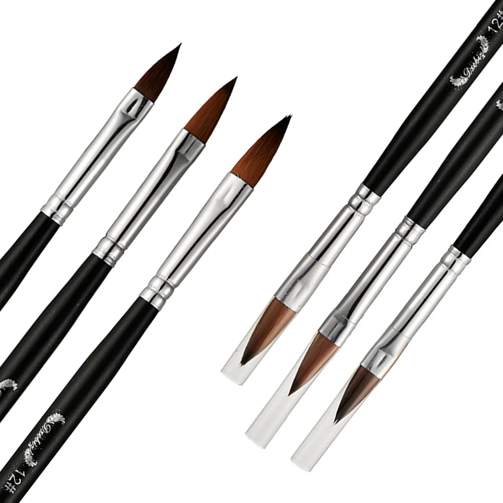 3pcs/set 8 10 12 Nail Acrylic Brush Kolinsky Nail Crystal Pen
