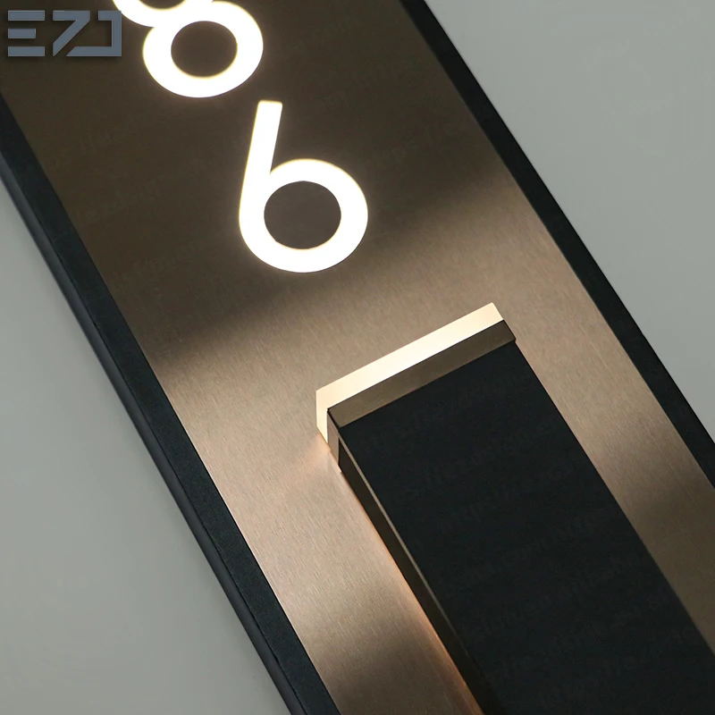 EZD светящиеся цифры Роскошная Строительная комната дорожная дверь указатель номера жилой квартиры