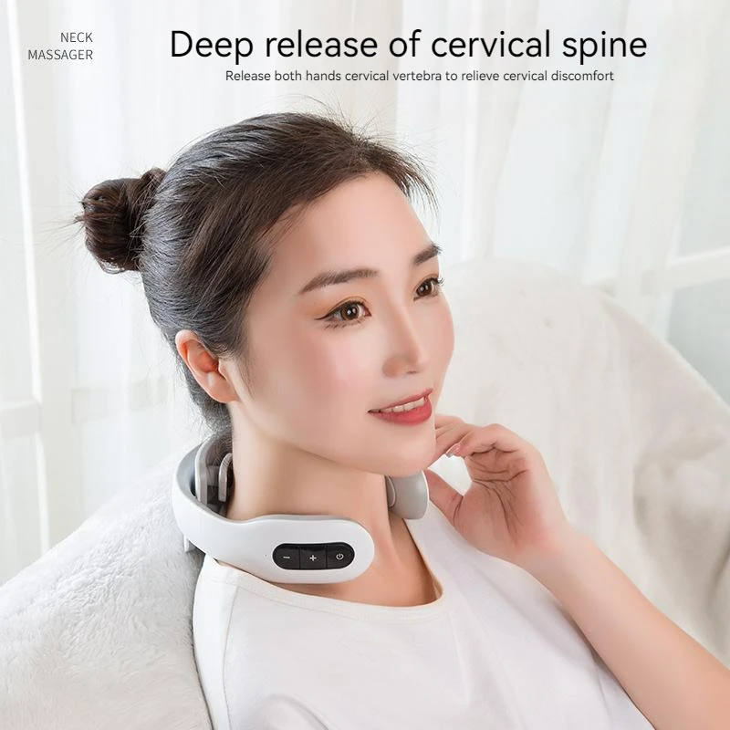 Intelligent Pulse Neck Cervical Spine Massager Personal Neack Care Relieve Fatigue Electric Neck 0710