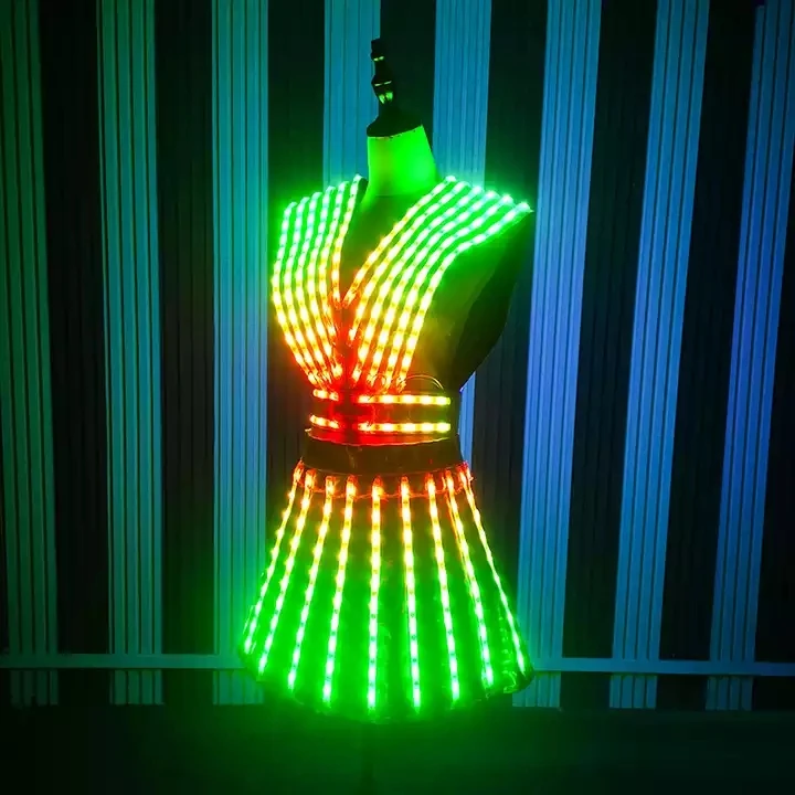 LED Robot Costume Stage Dancer Performance Show Dress LED Iron Soldier Clothing Party Dress