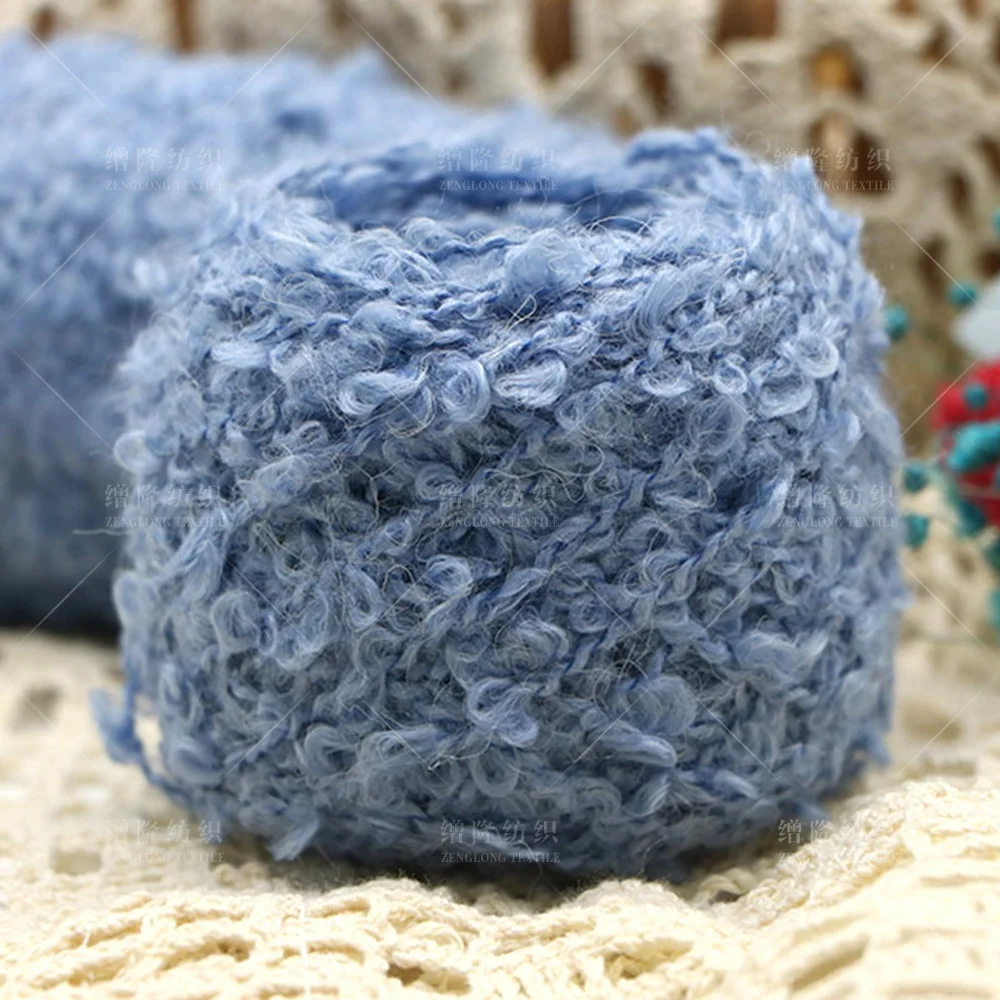 Lotus Yarns Merino Wool Loop Fancy Blended Colored Hand Knitting Cone Bobbin Yarn