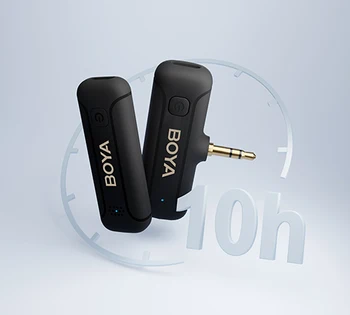 BOYA BY-WM3T2-M2 Mini Noise Cancellation Mic Charge While Using for Camera Computer 3.5mm Wireless Lapel Lavalier Microphone product image