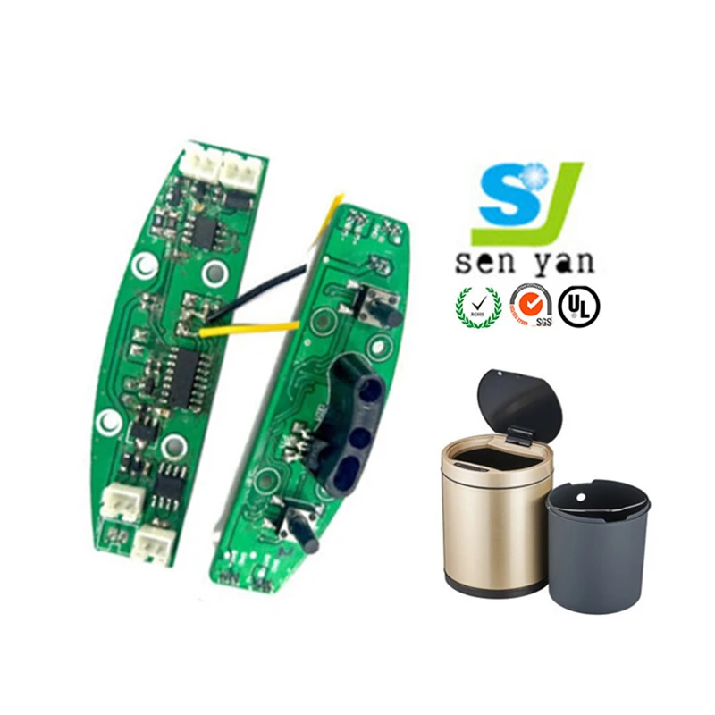 Custom Home Use Intelligent Human Hand Infrared Induction Trash Can Sensor Pcb Home Appliances Automatic Flip Storage Box Pcba