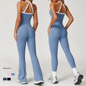 New Naked Feel Cross High Waist Plus Size Yoga Set Women Back Enhancing Running Fitness Workout Gym Wear 2 Piece