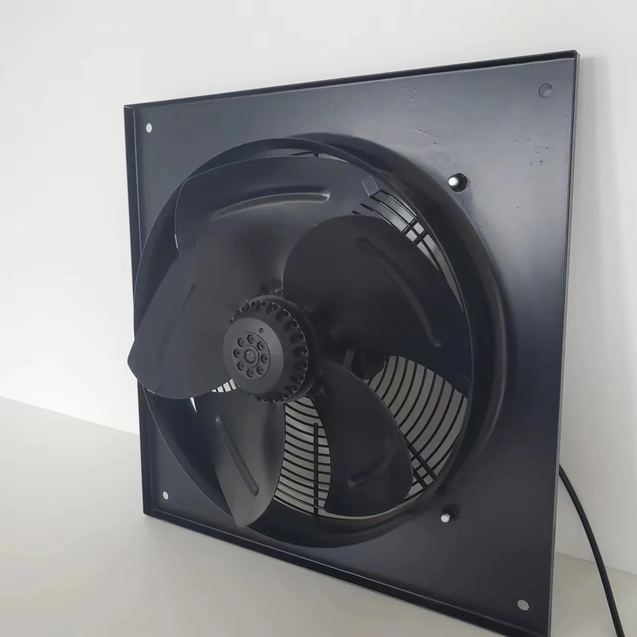 High Efficiency IP44 350mm Axial Flow Fan with External Rotor Blower Motor and Panel for Manufacturing Plants and Hotels