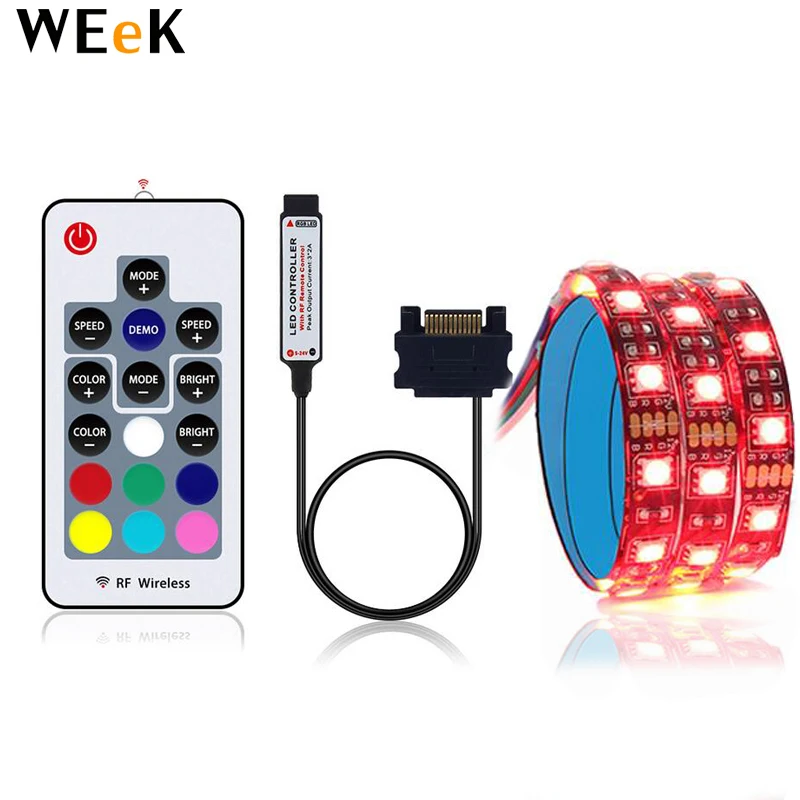 Source PC Computer Case LED Strip Light RGB Strip 5050 Full Set with SATA Power Supply Interface and Remote Control WL-PCNW-S01 on m.alibaba.com