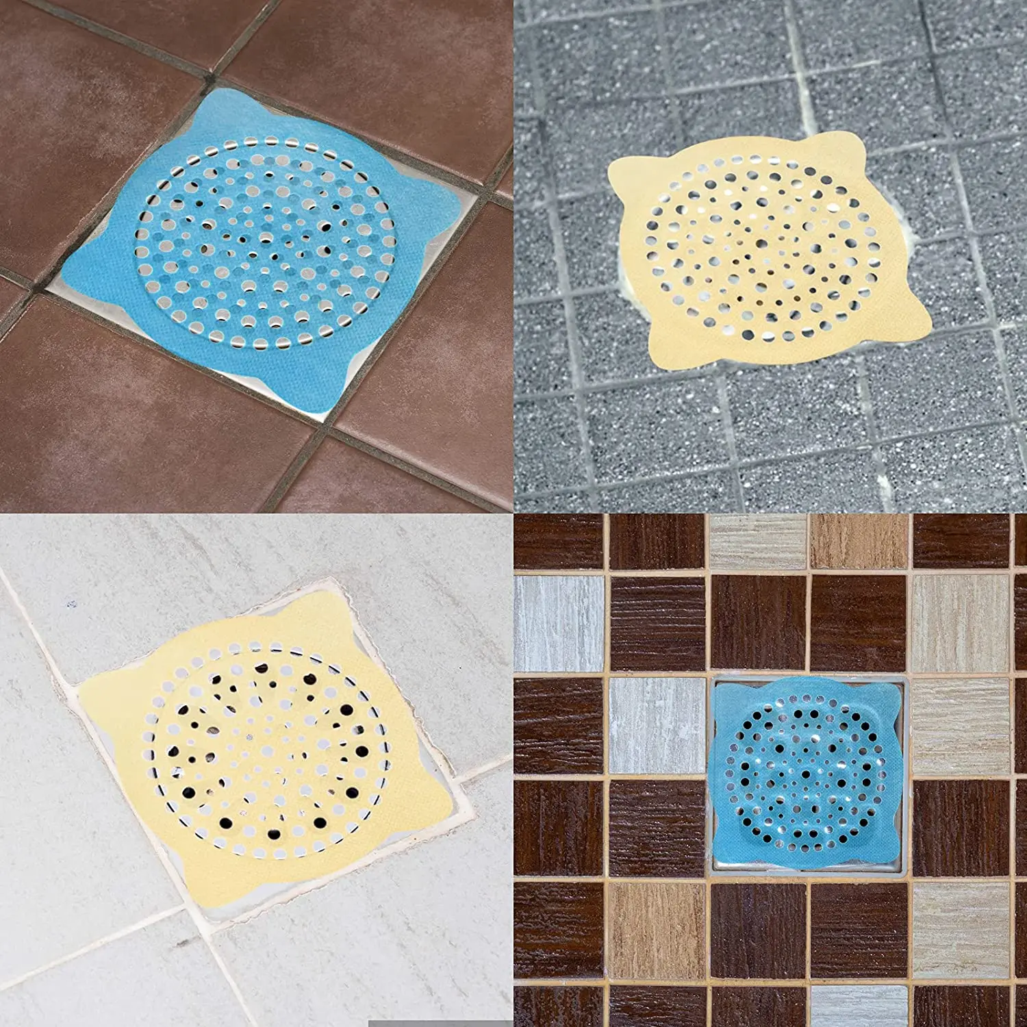 30pcs/ Pack Membrane Fabric Shower Drain Hair Catcher Mesh Stickers ...